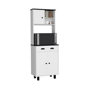 Armadi dispensa cucina Waco con due cassetti e scaffali aperti per l'organizzazione dello spazio cucina - Product Image 1