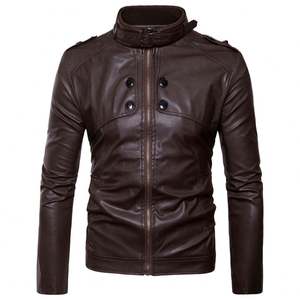 Chaqueta de Cuero de Cordero Negra para Hombre, Chaquetas de Cuero para Hombre, Chaquetas de Cuero de Pakistán - Product Image 5