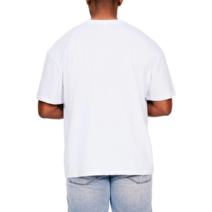 T-shirts pour hommes en coton de haute qualité 260 GSM, coupe ample et courte, épaules tombantes, logo personnalisé. - Product Image 2