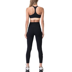 Conjunto de Yoga Elegante para Mujer, Spandex/Poliéster, Sólido, 2 Piezas, Transpirable, Cintura Alta, Sin Mangas, Ropa Deportiva, Conjuntos de Yoga 2026 - Product Image 5