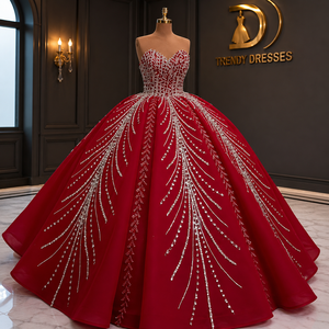 Luxury Sky <b>Blue</b> <b>Glitter</b> Ball Gown for Women Designer Princess Evening Dress with Heavy Crystal Embroidery and Premium Party Wear - Product Image 2