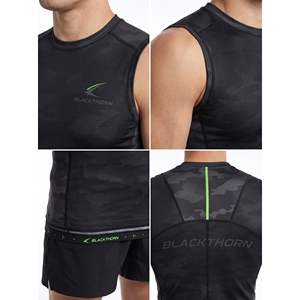 Camiseta Deportiva sin Mangas para Hombre, de Poliéster y Elastano, Compresión, para Entrenamiento de BJJ y MMA, Marca Privada OEM - Product Image 4