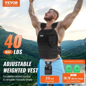 Adjustable 40lb <b>Weight</b> Vest Workout Equipment for Men and Women Strength Endurance <b>Training</b> Body <b>Weight</b> Jacket - Product Image 2
