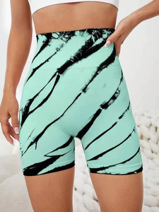 Hot Sale Latest Style 100% Cotton <b>Women</b> Yoga <b>Leggings</b> High Adjustable Elastic Waist Breathable Quick Dry Running Gym Shorts - Product Image 4