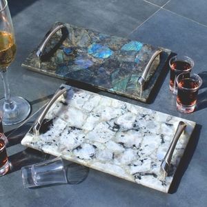 Bandeja Redonda de Mármol Natural para Decoración de Interiores, Venta Directa de Fábrica, Bandeja de Piedra de Mármol para el Hogar - Product Image 5