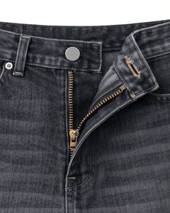 Shorts de Mezclilla Personalizados para Hombres Negros, Lavado Clásico, Corte Regular, Ropa Casual de Verano, Cierre con Botones, Fabricante Personalizado - Product Image 5