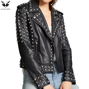 Chaquetas de Cuero con Tachuelas para Mujer, Nueva Colección, Alta Calidad, Excelente Proveedor, con Logotipo Propio, Más Vendidas, Precio al por Mayor - Product Image 2