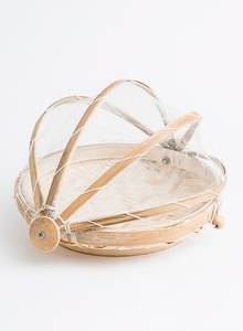 Natural <b>Bamboo</b> Winnowing <b>Basket</b> Vietnam Handmade Round Food Cover for Dining Table Kitchen Serving Snacks Bread Fruit Decor - Product Image 2