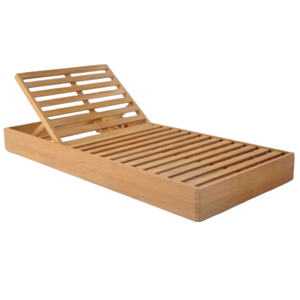 Chaise longue en teck robuste et durable, idéale pour se détendre au bord de la piscine. - Product Image 4