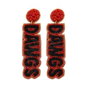 Pendientes Colgantes Hechos a Mano con Cuentas de Semillas Plateadas Verdes en Forma de Flor, Diseño Destacado para Aficionados de los Baylor Bears para el Día del Partido y el Tailgating - Product Image 3