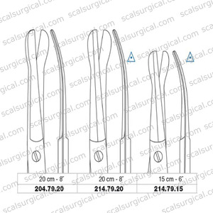 Tijeras Quirúrgicas Curvas de Doble Bisel Solz Gold Tip, Tijeras de Operación de Acero Inoxidable de Alta Resistencia - Product Image 5