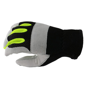 Anti-vibration New Latest Design Customized Color Driver Working Gloves High Quality <b>Cow</b> Split Leather Safety Driving Gloves - Product Image 6