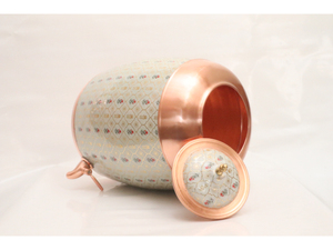 Best Selling <b>Copper</b> Water Dispenser with Hand-Painted Floral Design Handcrafted <b>Copper</b> Matka for Home Office and Restaurant Use - Product Image 5