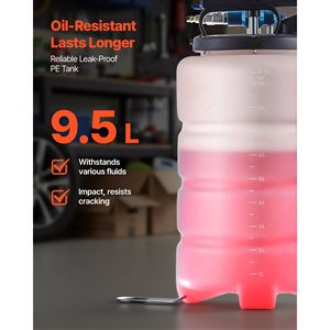 9.5 L Capacity Pneumatic/Manual Vacuum Oil Extractor <b>Pump</b> 59 Long Horse 47 Extension Tub <b>Fluid</b> Extractor for Car Care Equipment - Product Image 6