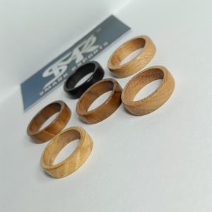 Anillo de Madera Natural Hecho a Mano, Pulido y Liso, Banda de Madera Artesanal, Joyería de Moda Unisex al por Mayor - Product Image 6