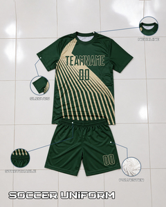 ชุดฟุตบอลแบบกำหนดเอง ชุดฟุตบอลแบบแห้งเร็วพิมพ์ลายแบบ Sublimation ชุดทีม OEM ชุดฝึกซ้อมสโมสรแบบส่วนตัว ผลิตโดย RexFit - Product Image 5