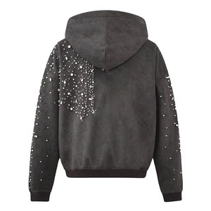 เสื้อฮู้ดดี้ผู้ชายแบบมีซิป ปักโลโก้ตามสั่ง สีตามสั่ง ระบายอากาศได้ดี เป็นมิตรกับสิ่งแวดล้อม ผลิตจากผ้าโพลีเอสเตอร์ผสมฝ้าย ดีไซน์โอเวอร์ไซส์ - Product Image 3