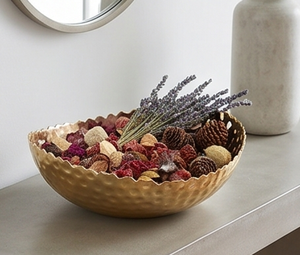 Bol en métal martelé fait main, vaisselle décorative glamour, finition dorée, parfait pour la maison, le bureau, la table et les fêtes - Product Image 5