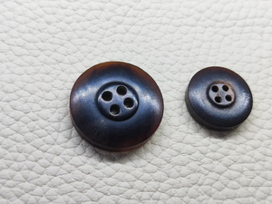 Bouton rond de 18 mm à 4 trous, imitation corne de buffle antique, fait main, durable, de haute qualité, pour l'art et les objets de collection - Product Image 3