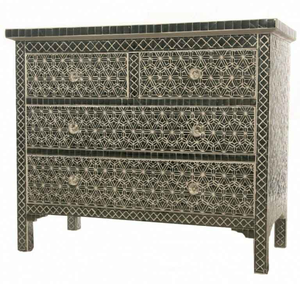 Handmade India Modern Design Eco-Friendly Convertible <b>Console</b> <b>Table</b> Cabinet with Bone Inlay Work for Baptism Occasions - Product Image 3