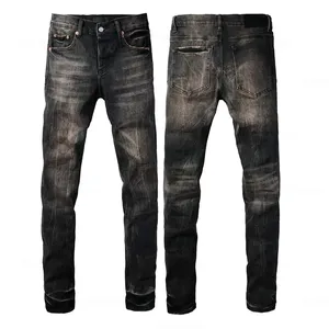 กางเกงยีนส์เดนิมทรงสลิมฟิตสำหรับผู้ชายสไตล์สตรีทแวร์ - Product Image 3