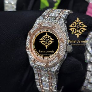 นาฬิกาเพชรหรู Pahal Jewels ตัวเรือนสแตนเลสทรง Tonneau ขนาด 40 มม. ระบบควอตซ์อนาล็อก สายรัดแบบพับเรืองแสง สำหรับทั้งชายและหญิง - Product Image 4