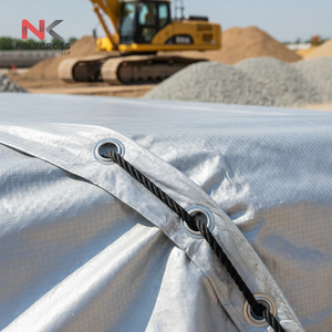 Bâche de protection d'infrastructure de grande taille en PE/PVC haute résistance pour la construction extérieure et les projets industriels - Product Image 1