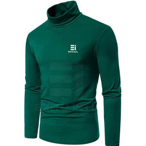 Pull col roulé pour homme à manches longues, style t-shirt, coupe ajustée, chaud et extensible, idéal pour l'hiver - Product Image 2