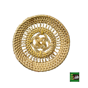 Sous-verres en rotin tressé, origine Vietnam, faits à la main, écologiques, en paille, pour la décoration et la protection de la table à manger - Product Image 1