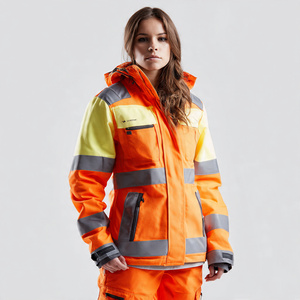 High Visibility Heavy Duty Workwear <b>Jackets</b> Ladies Autumn Winter <b>Construction</b> Worker <b>Jacket</b> Women - Product Image 4