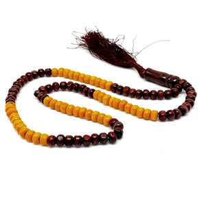 Rosario de Oración Islámico de Buena Calidad, 99 Piezas, Cuentas de Vidrio de 6mm, Tasbih Musulmán, Cuentas de Madera para Dhikr - Product Image 1