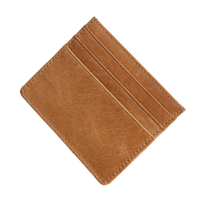 Custom Genuine Leather Men's Card Holder <b>Wallet</b> Open Closure Short Length High Quality Slim <b>RFID</b> Blocking Crazy Horse Leather - Product Image 2