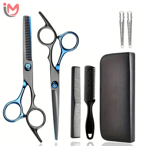 Kit professionnel de coiffure à domicile, ciseaux en acier inoxydable, ciseaux à effiler, outils de barbier et de salon, peigne, vente en gros OEM - Product Image 4