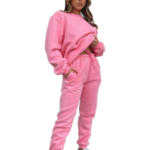 High Quality Wholesale <b>Zipper</b> <b>Hoodie</b> and Flared Pants Set Customize Sweatsuit With Logo <b>Red</b> Women Tracksuit - Product Image 6