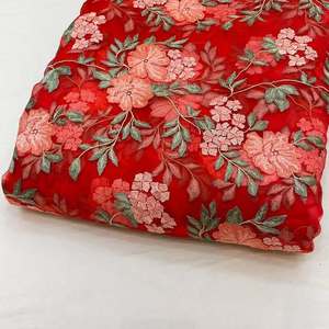 Custom Multi Embroidery Cotton <b>Fabric</b> Eyelet Floral Embroidered <b>Fabric</b> for Garment and Dress - Product Image 2