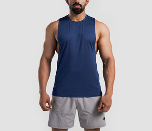 230G 100% Cotton Sleeveless T-shirts for <b>Men</b> and Women Summer Sports <b>Vests</b> <b>White</b> Loose Round Neck Waistcoat - Product Image 1