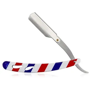 Navaja de Afeitar Plegable de Doble Filo, Cortador de Barba Manual, Afeitadora Profesional de Acero Inoxidable, Soporte para Navaja de Afeitar Afilada de Salón - Product Image 3