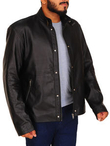 Vestes Safari Classiques en Cuir de Vache Véritable de Haute Qualité, Col Montant, Écologiques, Imperméables pour Hommes - Product Image 3