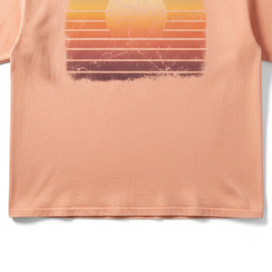 เสื้อยืดโอเวอร์ไซส์ทรงหลวมพรีเมียม ผ้าคอตตอนหนา แต่งด้านหน้าด้วยการถัก สไตล์สตรีทแวร์ ปรับแต่งได้ ไหล่ตก ลายพิมพ์ - Product Image 2