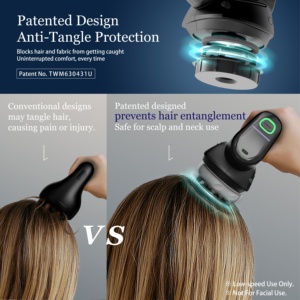 Ergonomic Handheld Deep Massager <b>with</b> Timing <b>Control</b> <b>USB</b> Rechargeable for Gym and Office Body Use - Product Image 6