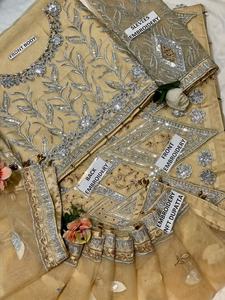 Red frontal de trabajo completo, bordado pesado con secuencia, producto en oferta, novedad, indio, paquistaní, 2022 - Product Image 3