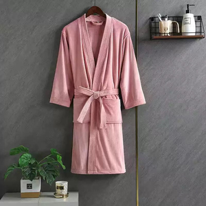 Cotton Waffle Style Bathrobe for Adult Couples Absorbent Hotel Home Wear Autumn and Winter Cotton Bathrobe Wholesale - Product Image 5