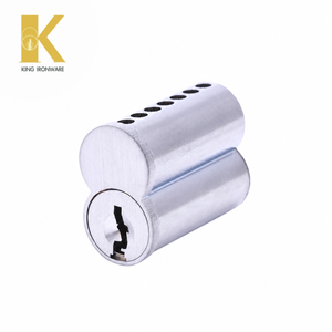 Cilindro de Puerta con Inspección Completa de Fábrica, Cromo Satinado, Latón, 7 Pines, Ranura en K, SFIC, para Seguridad de Puertas Residenciales - Product Image 1