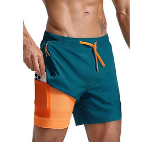 Shorts Bermuda Homme Décontractés Vintage Personnalisables avec Logo, Respirants, Écologiques, Séchage Rapide, Coton Spandex, Fermeture à Cordon - Product Image 1