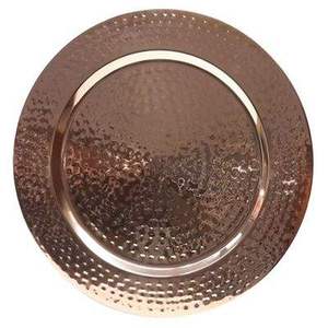 Assiette de Présentation Ronde en Métal Couleur Unie Poli Style Vintage Vaisselle Durable pour Décoration de Table de Fête - Product Image 3