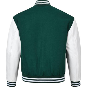 Winter Letter Baseball <b>Jacket</b> Men Women Varsity <b>Jacket</b> Thick Warm <b>Patchwork</b> Hip Hop Coat Button Leather Sleeve - Product Image 2