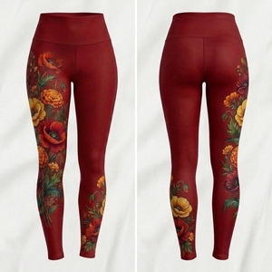 Leggings pour femmes, vêtements de sport personnalisés, conçus avec un tissu extensible flexible, une ceinture confortable et une construction lisse. - Product Image 4