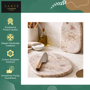 Best Quality Made in India Handmade Kitchen and Tableware Luxury Marble Serving Tray Cheese <b>Board</b> Wooden Chopping <b>Board</b> - Product Image 6