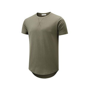 Men's Olive Green <b>Raglan</b> <b>Sleeve</b> O-Neck Oversized Fit Cotton/Bamboo Knitted Printed Casual <b>T</b>-<b>Shirt</b> Breathable 300g Fabric - Product Image 1