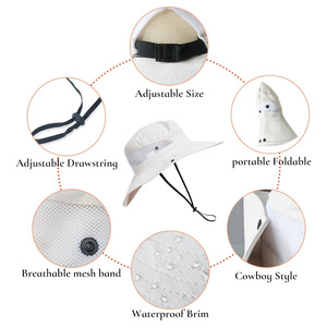 Sombrero de Pescador de Ala Ancha con Bordado Personalizado, para Pesca, Viajes, Uso Diario, Protección Solar - Product Image 4